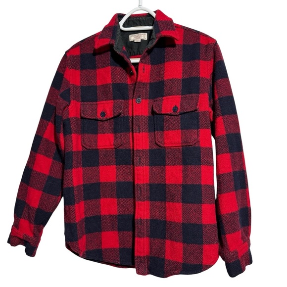 J. Crew Other - J. Crew Wallace & Barnes Buffalo Check Heavyweight Wool Shirt Size Small